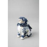 A JAPANESE BLUE AND WHITE KORO (INCENSE BURNER) EDO PERIOD, 19TH CENTURY Modelled as a seated shishi