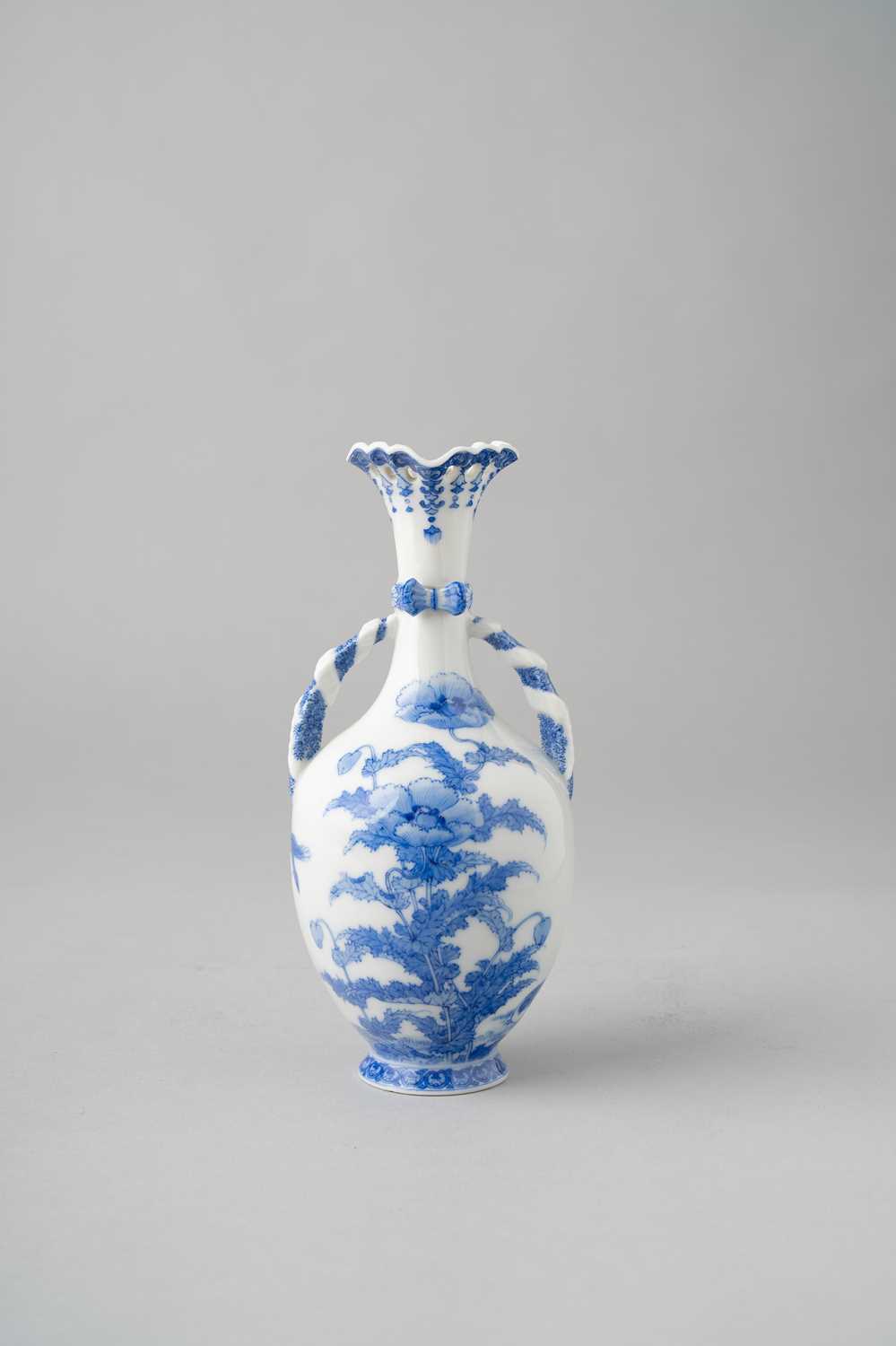A JAPANESE SETO WARE VASE MEIJI OR LATER, 19TH/20TH CENTURY The baluster body raised on a short foot