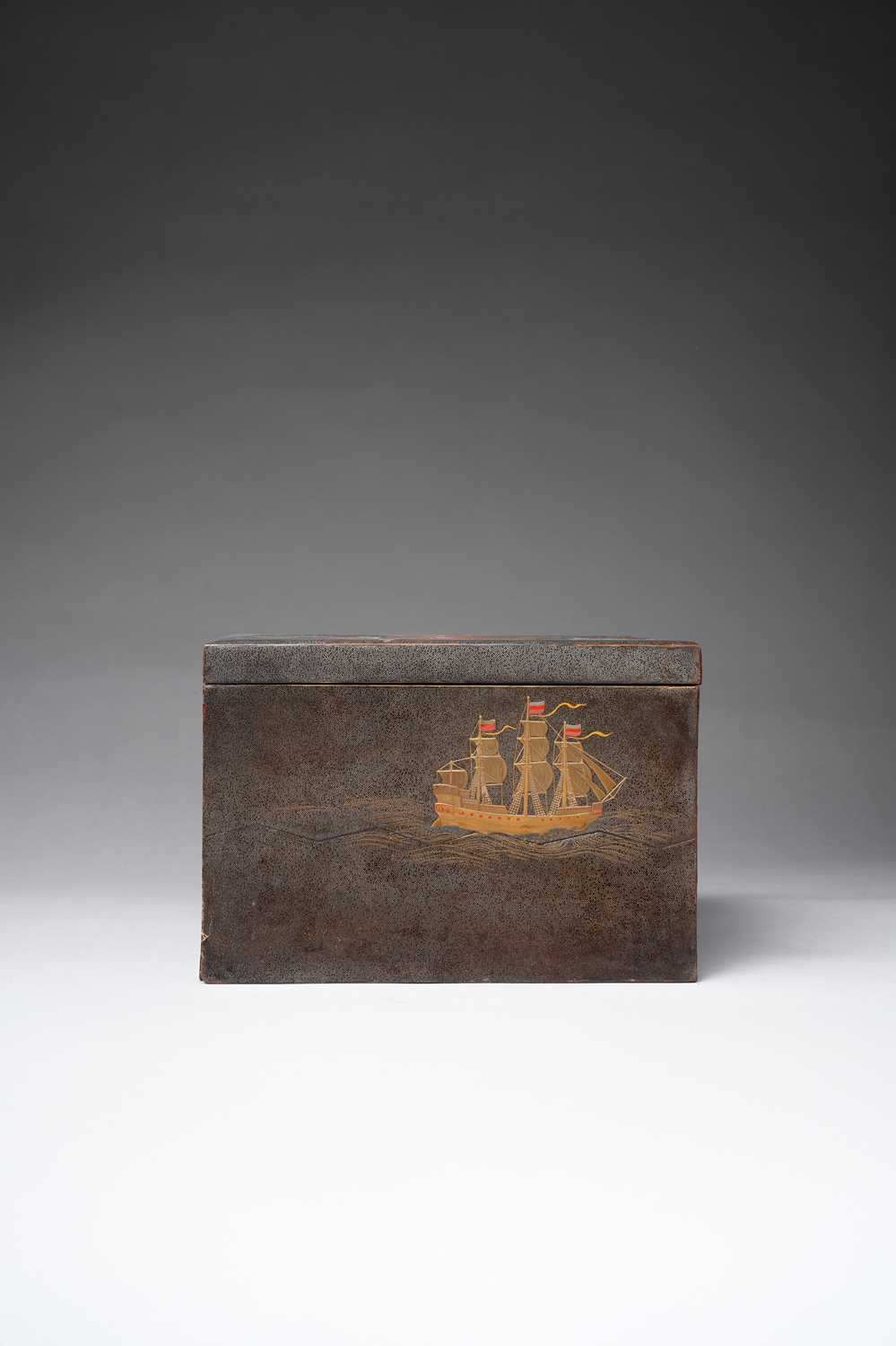 NO RESERVE A RARE JAPANESE NANBAN-STYLE SUZURIBAKO (WRITING BOX) WITH PORTUGUESE FIGURES PROBABLY - Image 4 of 4