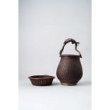 NO RESERVE A TALL JAPANESE BAMBOO HANAKAGO (FLOWER BASKET) MEIJI OR TAISHO, 19TH OR 20TH CENTURY For