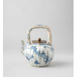 A CHINESE KO-SOMETSUKE BLUE AND WHITE EWER TIANQI OR CHONGZHEN, 17TH CENTURY For the Japanese