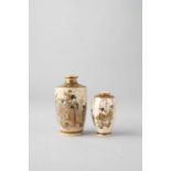 TWO SMALL JAPANESE SATSUMA VASES MEIJI ERA, 19TH/20TH CENTURY The larger decorated with beauties and