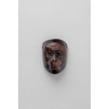 NO RESERVE A JAPANESE WOOD MASK NETSUKE OF SARU EDO/MEIJI, 19TH CENTURY Naturalistically rendered