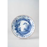 NO RESERVE A JAPANESE BLUE AND WHITE KAKIEMON FOLIATE DISH EDO PERIOD, LATE 17TH CENTURY The ai-