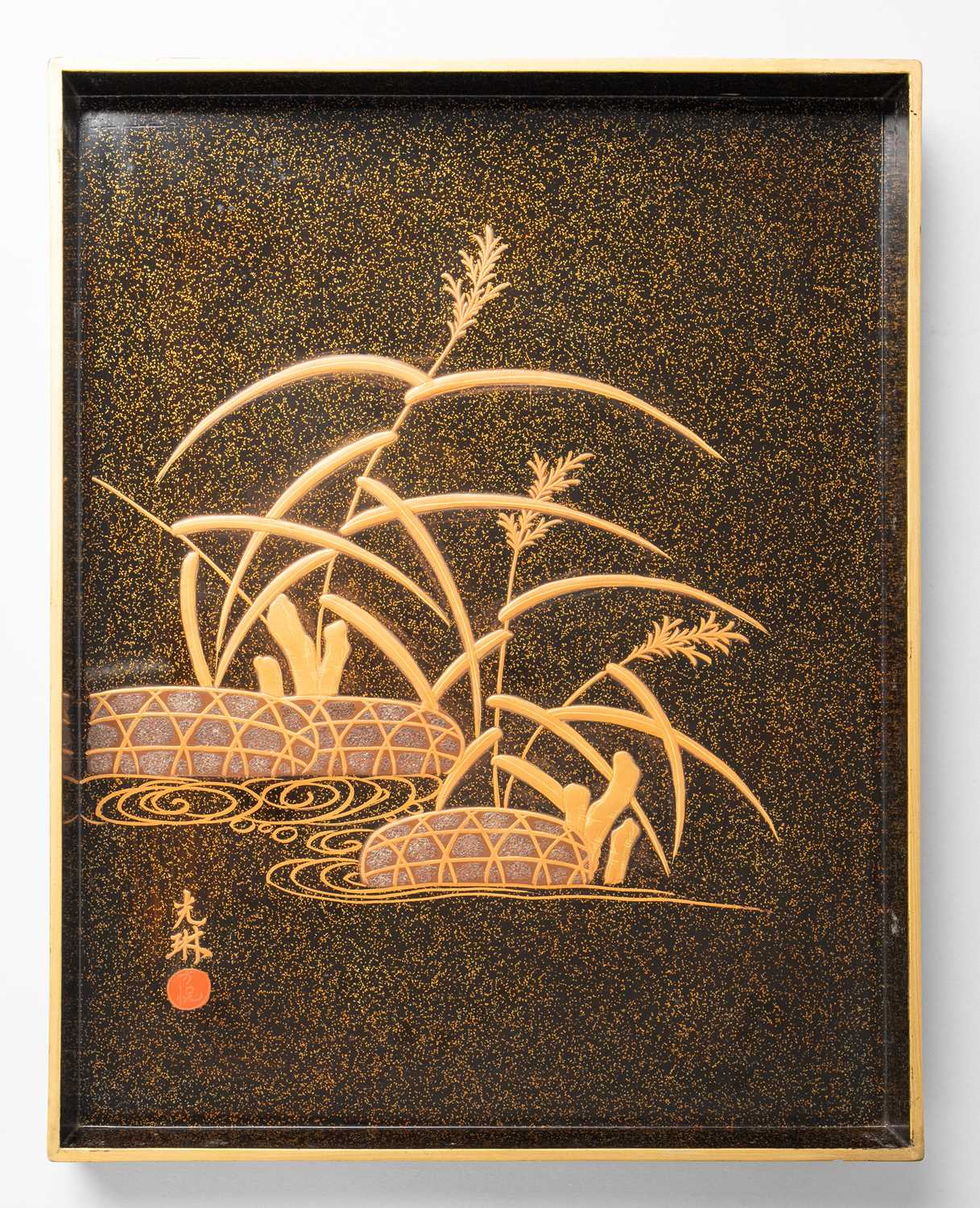 NO RESERVE A JAPANESE RIMPA SCHOOL GOLD LACQUER BUNKO (DOCUMENT BOX) MEIJI OR LATER, 19TH OR 20TH - Image 2 of 4