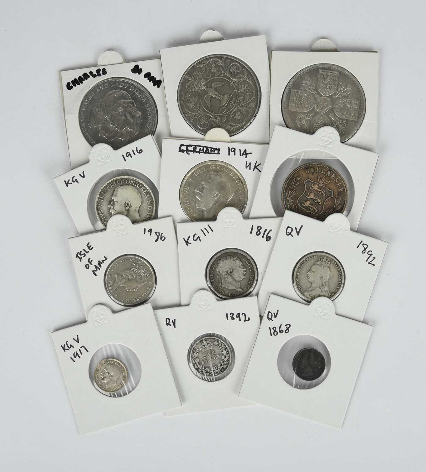 British Isles - George I and successor monarchs: various coins, including:George I, silver sixpence, - Bild 2 aus 2