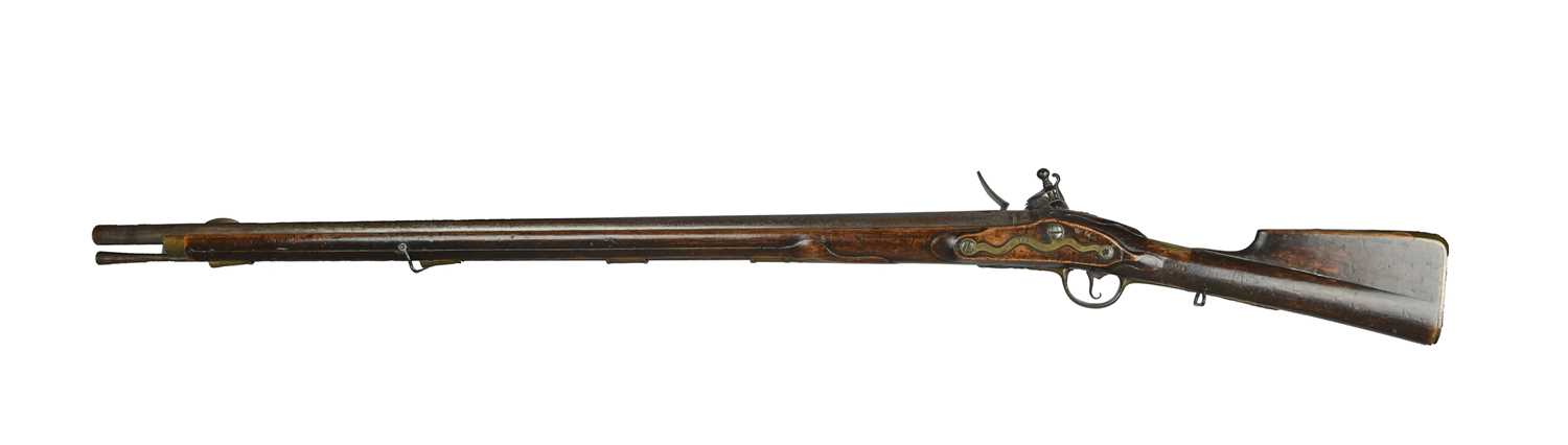 A Prussian Model 1740 'Potsdam' flintlock infantry musket, pinned barrel 41 in., elongated brass - Bild 2 aus 2