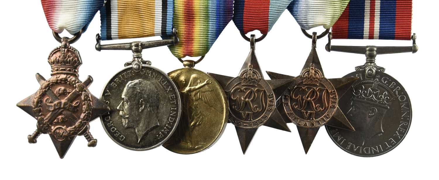 Six medals named or attributed to Captain J. E. Thoresby, Royal Army Medical Corps: 1914 Star (