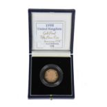 Elizabeth II, gold proof fifty pence, 1998, EU commemorative issue (S 4611), cased with