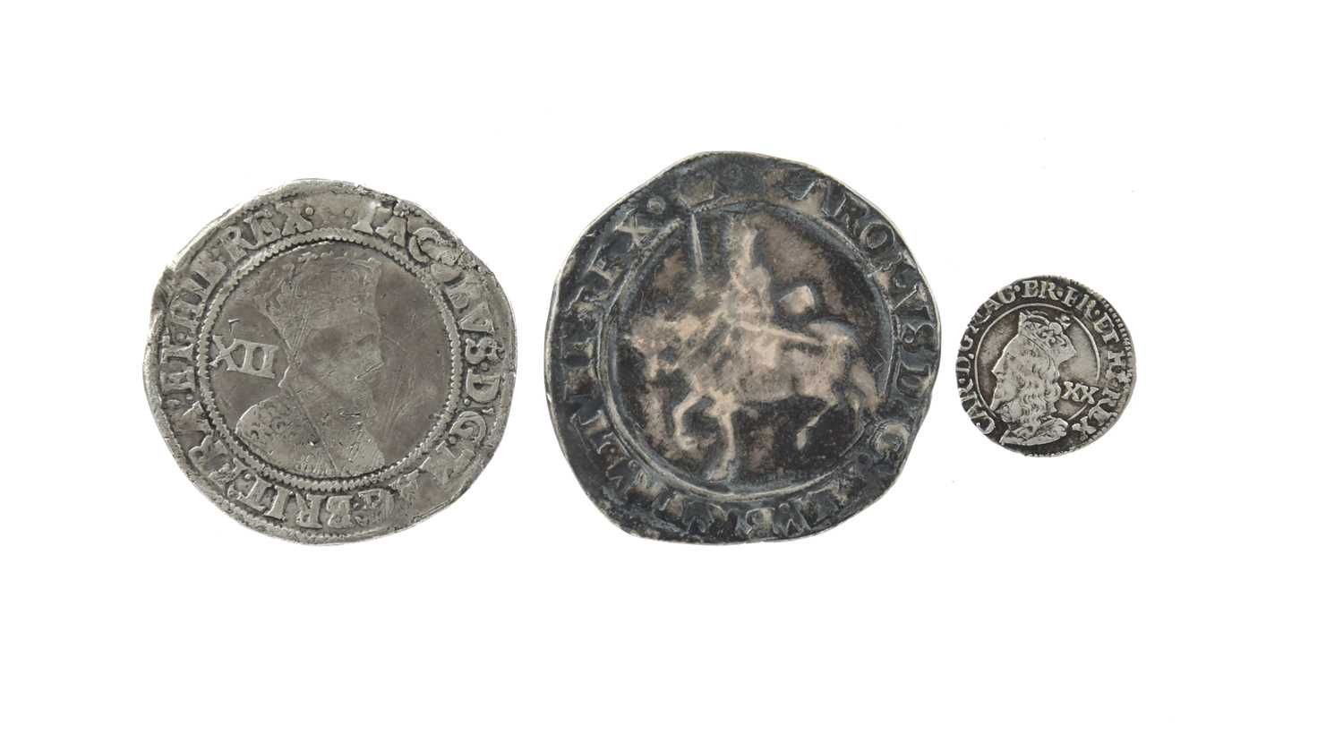Great Britain - early Stuart monarchs, three silver coins, as follows: England, James I (1603-25),