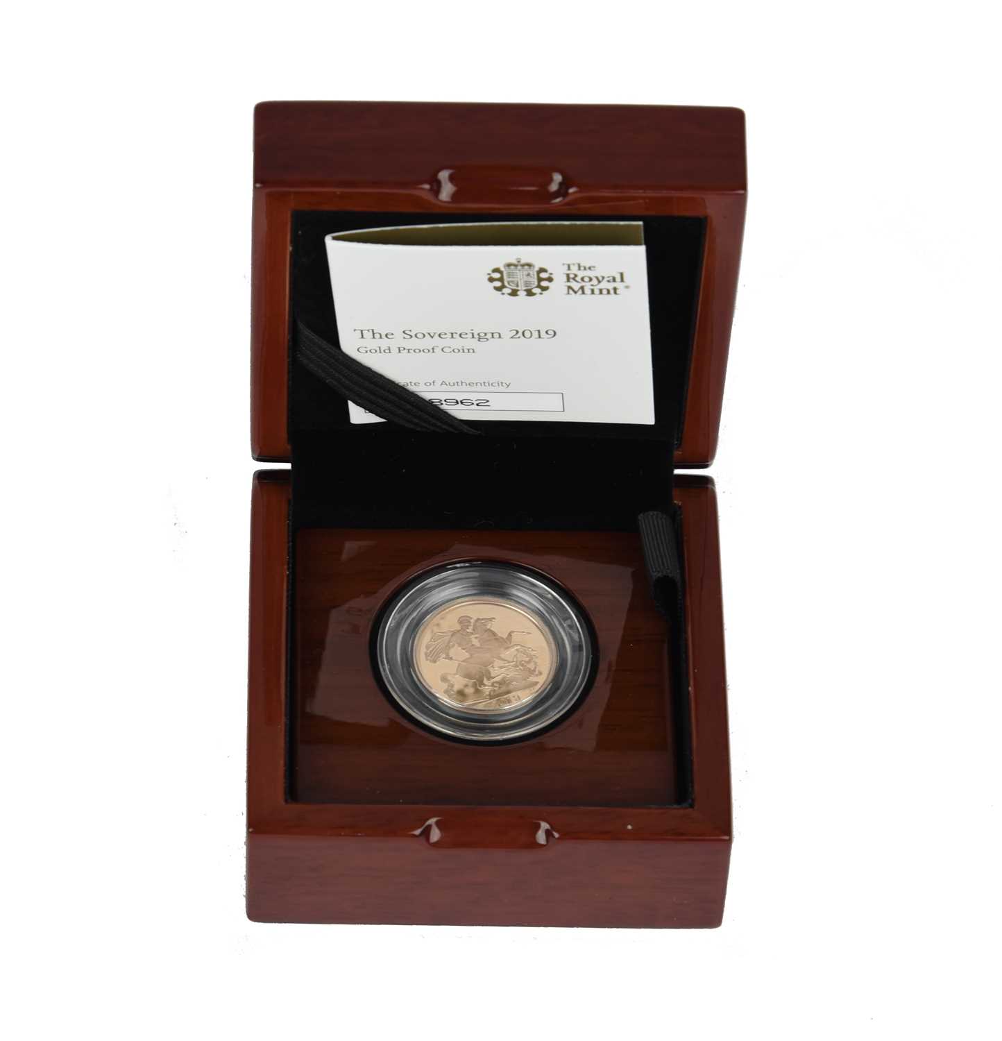 Elizabeth II, gold proof sovereign, 2019, cased, as struck, with Royal Mint Certificate, promotional - Image 4 of 4