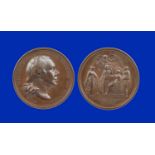 George III, Abolition of the Slave Trade 1807, a copper medal by T. Webb, head of William