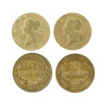 Australia: Victoria, gold half sovereigns, 1862 and 1865, Sydney (F 10a), near fine. [2] 19.4mm