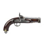 A British 24 bore percussion coastguard pistol, sighted barrel 5.5 in., with inspection and