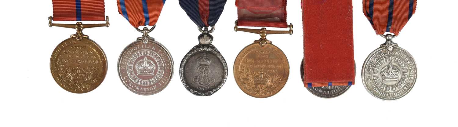 A small collection of Coronation Medals, comprising a pair to P.C H. Shipway, Metropolitan Police: - Image 2 of 2