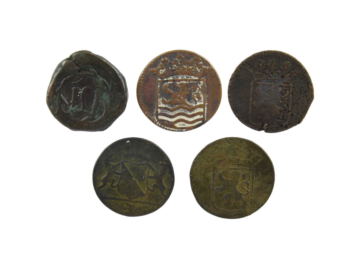 Ceylon - Dutch Colony: copper stuiver, ND (c. 1712), 13.18g (KM 19.1), very fine; and a small - Image 2 of 2