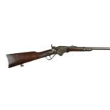 A .50 rimfire Spencer Model 1865 repeating carbine, serial number 2660, barrel 20 in. with ladder