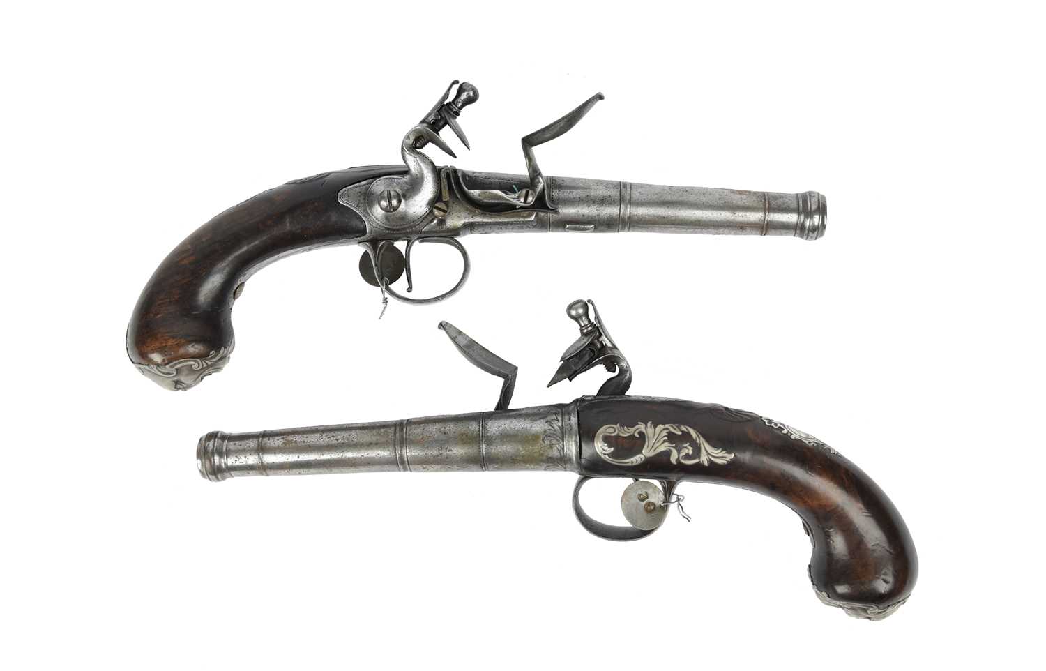 James Paul Freeman or James Freeman: a pair 22 bore flintlock pistols in the so-called 'Queen