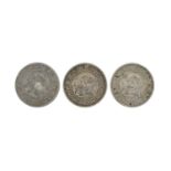 Japan - Empire: Mutsuhito, silver yen (3), Meiji years 20, 21 and 28 (KM Y A25.3), the first good