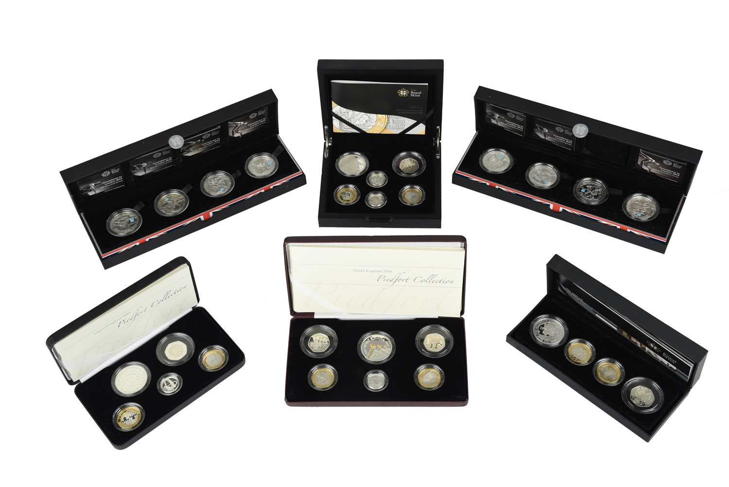 Elizabeth II, various silver piedfort coin sets, comprising: 2006, six coins including Vivat