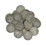 Spain: a quantity of silver five pesetas, comprising: Alphonso XII, 1876 (2), 1884 (KM 671, 688);