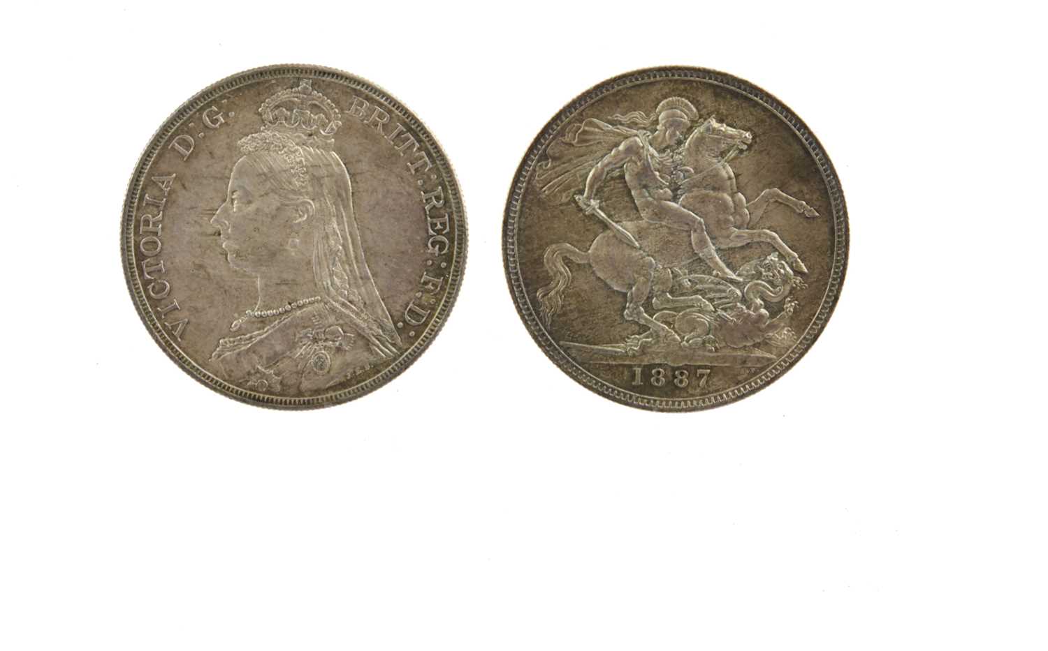 Victoria, silver crown, 1887, Jubilee coinage (S 3921), at least extremely fine. 28.28mm diameter