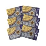 Elizabeth II, gold half sovereigns (6), 2000, bullion issues (S 4440) in card packs. [6]