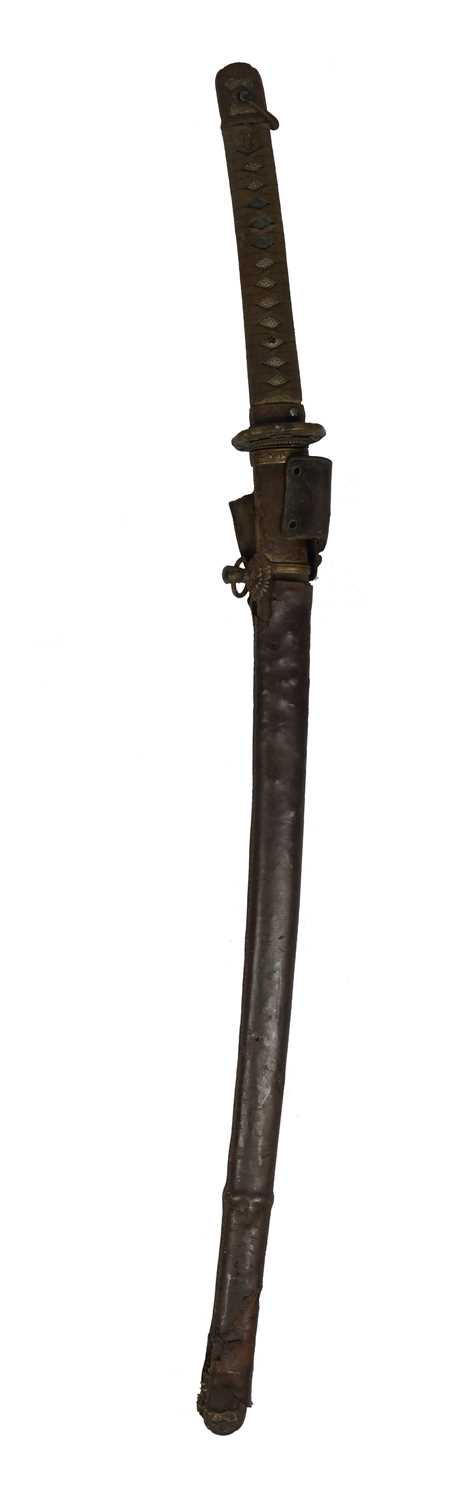 An Imperial Japanese Army officer's sword (shingunto), blade 27 in, hon-zukuri; regulation - Image 2 of 2