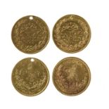 Ottoman Turkey: Abdul Mejid, gold 100 piastres, accession year 1255 AH (1839 AD), regnal year 15 (