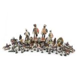 A large collection of ornamental model soldiers, various nations and regiments, mainly