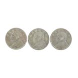 China - Republic: silver dollars (3), Yuan Shih-kai bust left, six characters above (KM Y329), one