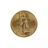 United States of America: gold twenty dollars, 1927, Philadelphia Mint, Liberty standing facing,