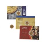 Elizabeth II, gold sovereigns (2): 2002, Shield of Arms type, bullion issue (S 4431); 2006,