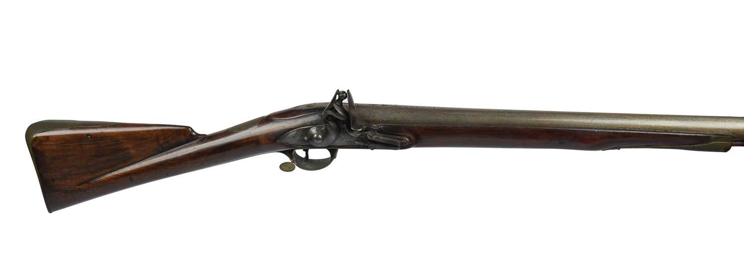 A composite English flintlock game gun part-adapted from a service musket, .770 calibre barrel 36
