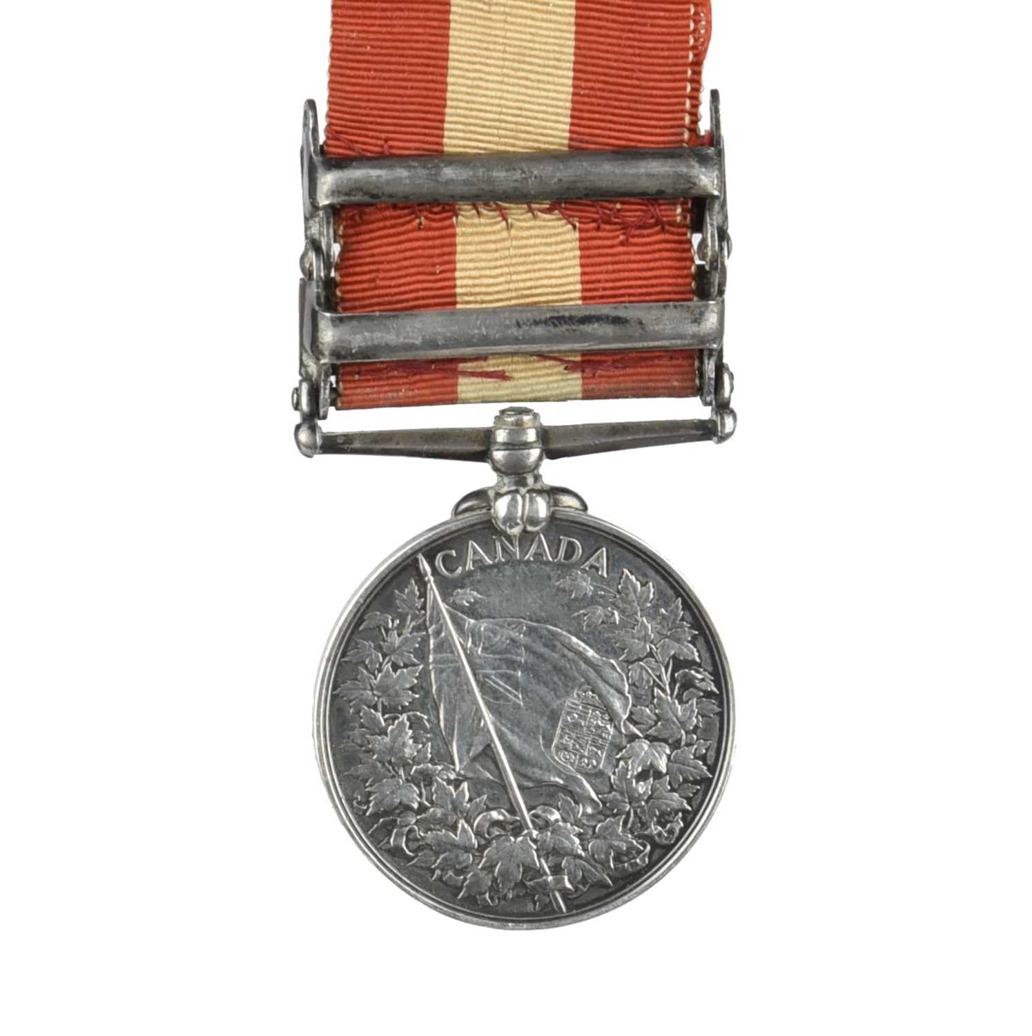 A Canada General Service Medal 1866-70 to Major Henry Villiers Villiers, District Staff, 2 clasps: - Bild 2 aus 2