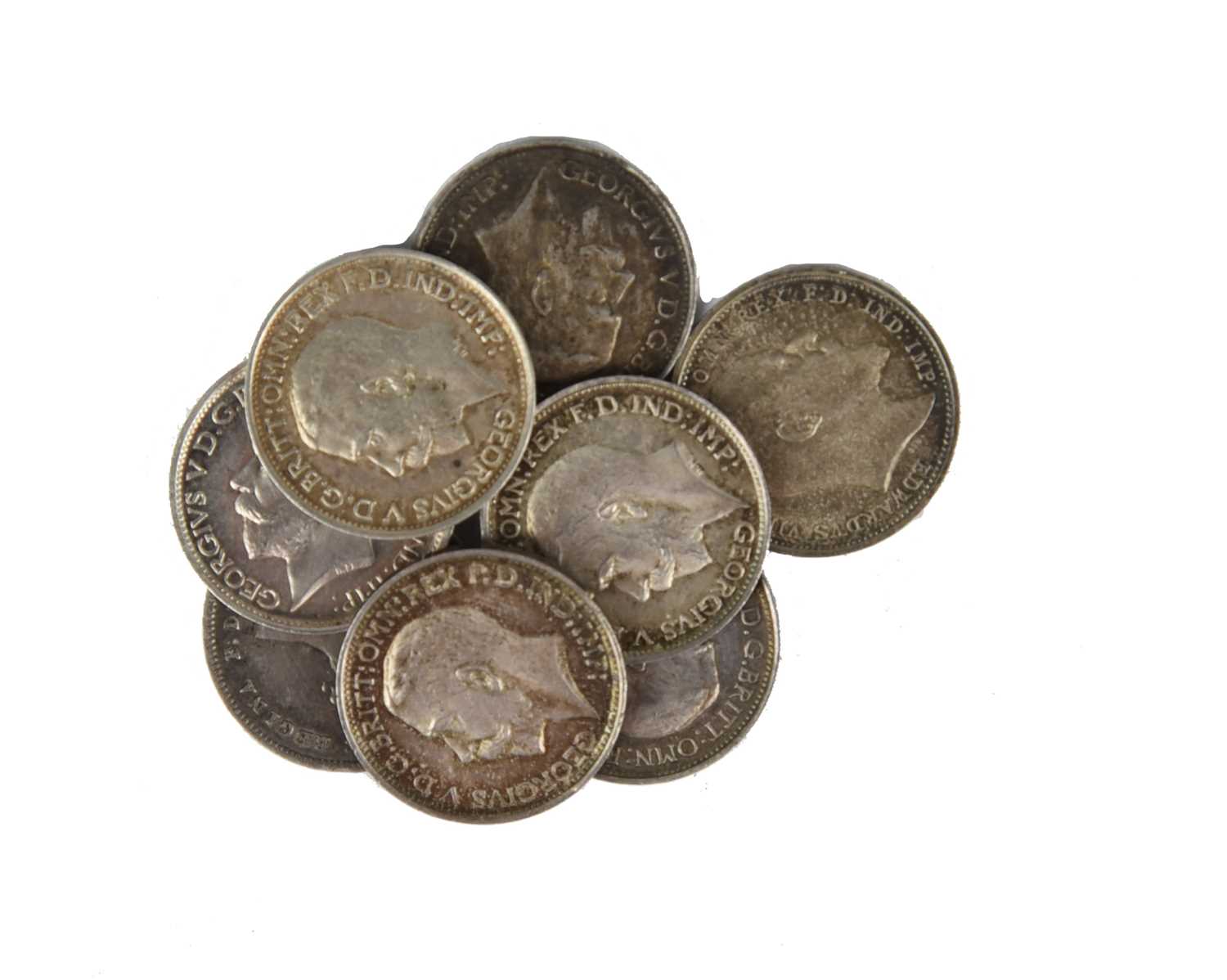 A quantity of British small denomination silver and cupro-nickel coins, including: shillings: - Image 4 of 5