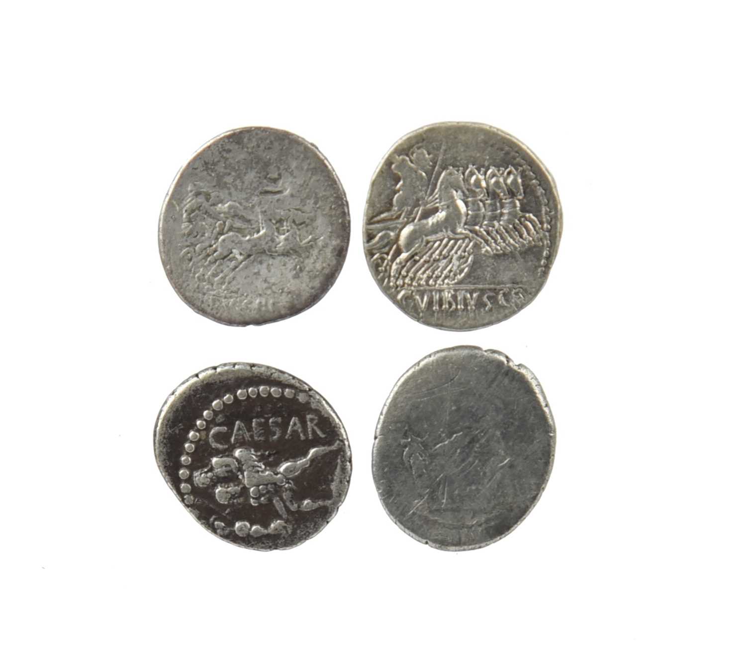 Rome - late Republic: silver denarii (4): Claudius Pulcher, head of Roma right, rev. biga, 3.26g, - Image 2 of 2