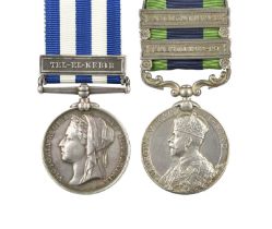 An Egypt and Sudan Medal 1882-89 to Private G Wilson, 2nd Battalion York and Lancaster Regiment,