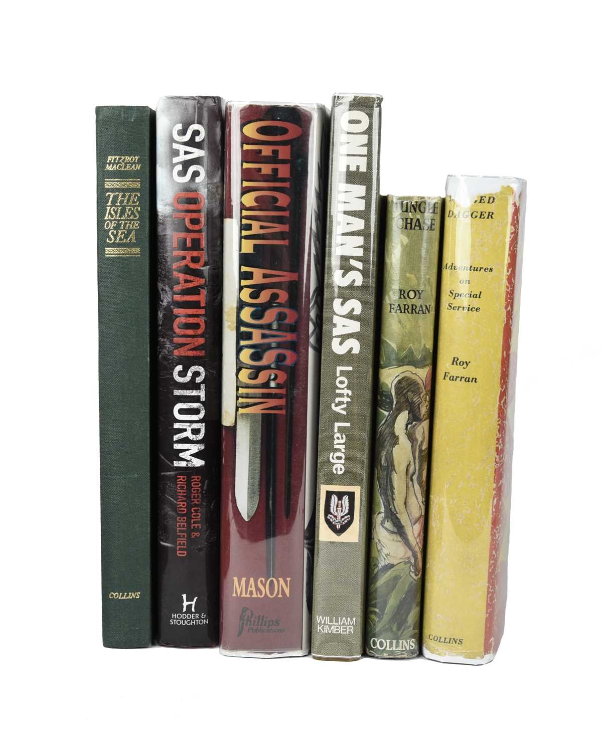 SOE and SAS interest: a collection of books (6) autographed and (mainly) authored by veterans of the