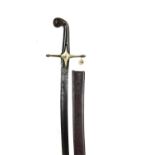 λ A composite Ottoman short sword, blade 28.5 in. and taken from a longer weapons (fullers run off