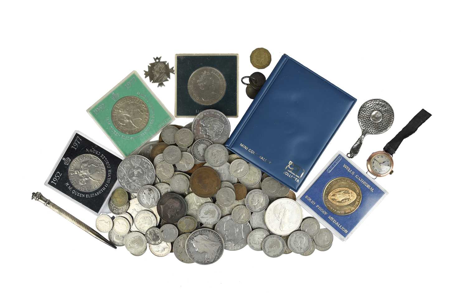A quantity of coins, including: Victoria, silver double florin, 1887, Roman I in date (S 3922), very