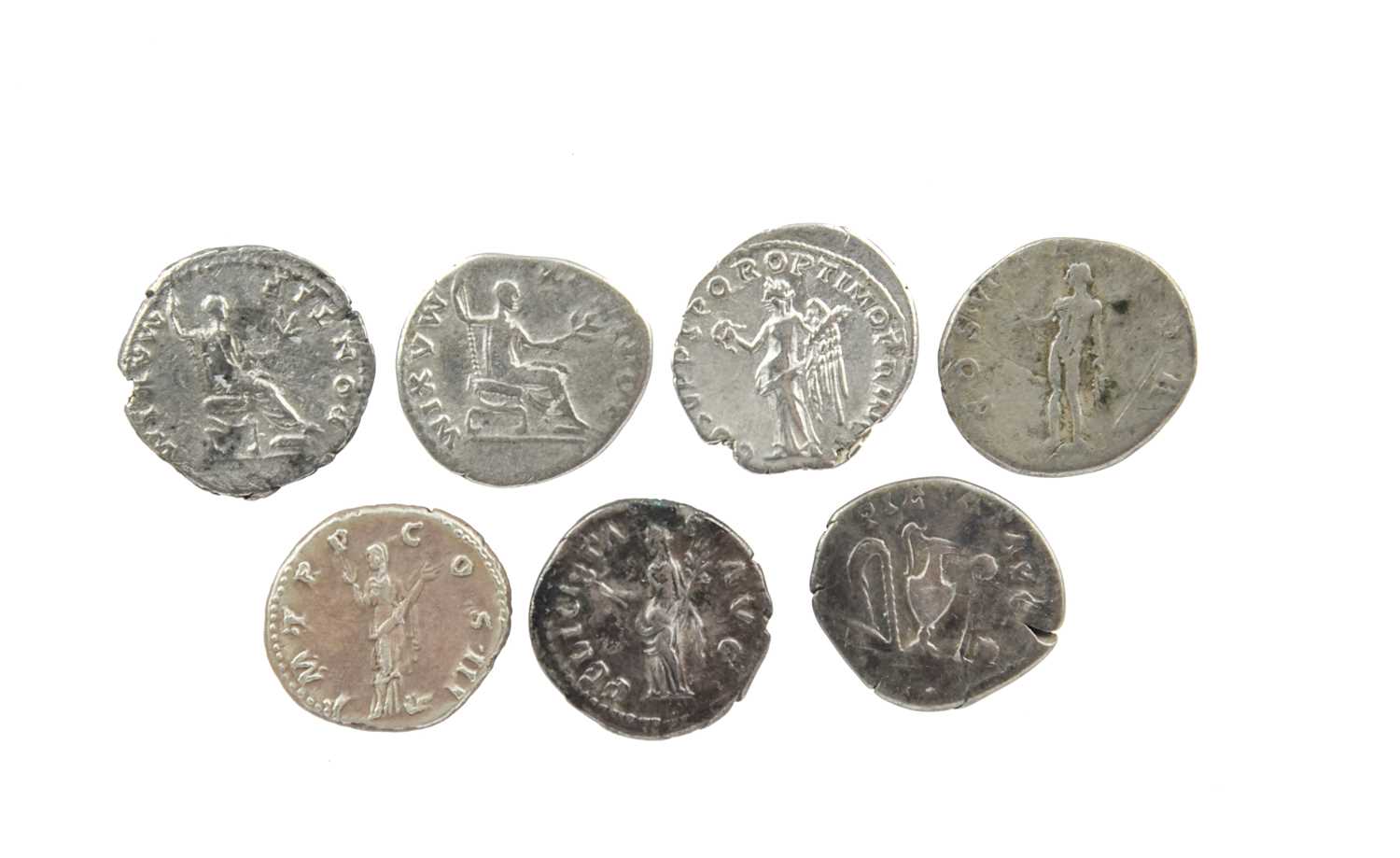 Rome - Empire: a small selection of silver denarii, including: Vespasian (69-79 AD) (2), bust right, - Image 2 of 2