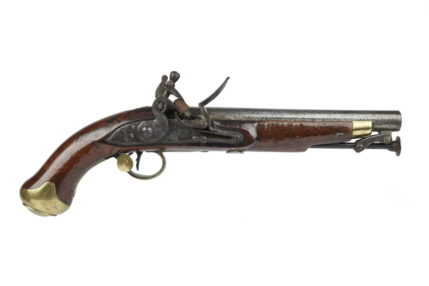 A George III .65 New Land Pattern flintlock service pistol, barrel 8.5 in. with Ordnance proof