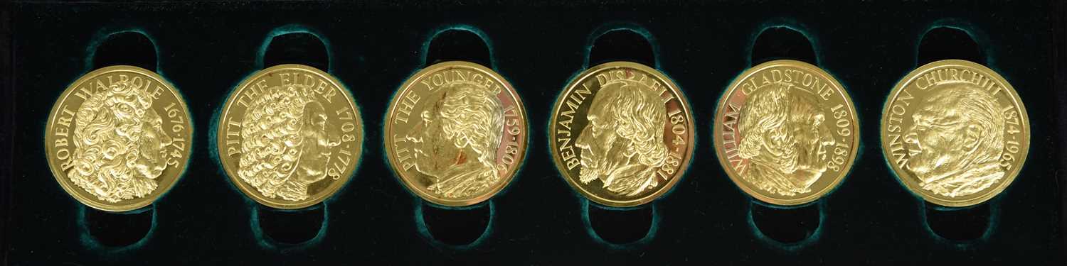 Prime Ministers of Great Britain, a set of gold medals issued by Medallioners Ltd: Robert Walpole,