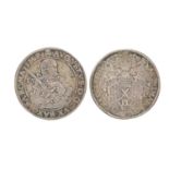 Germany - Saxony: Augustus, silver thaler, 1584, half length armoured portrait right, rev. arms,