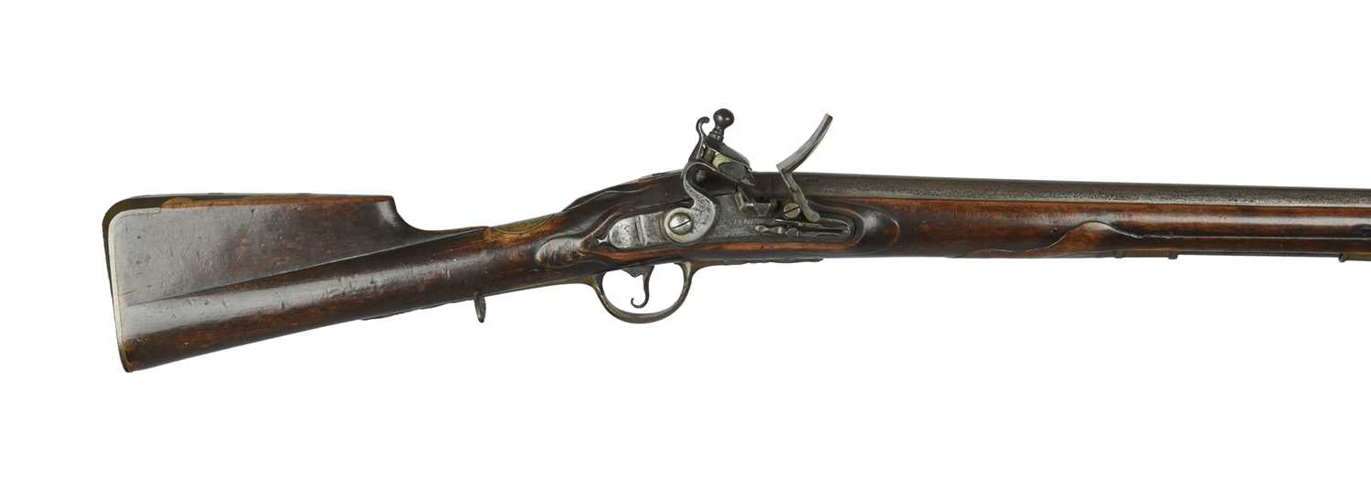 A Prussian Model 1740 'Potsdam' flintlock infantry musket, pinned barrel 41 in., elongated brass