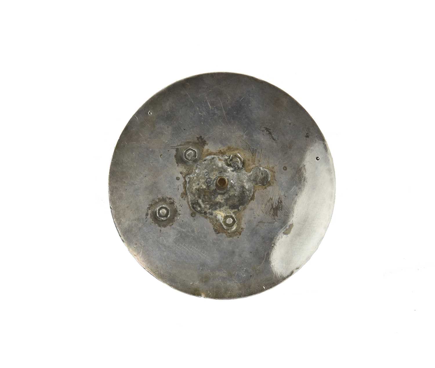 H.M.S. Kenya: a silver tompion plate, of circular form, applied lion rampant guardant against - Image 2 of 2