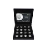 Elizabeth II, UK 50p Silver Proof Collection, 40th Anniversary 1969-2009, comprising 16 silver proof