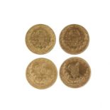 Ottoman Turkey: Mohammed V, gold 100 piastres, accession year 1327 AH (1909 AD), regnal year 8, '