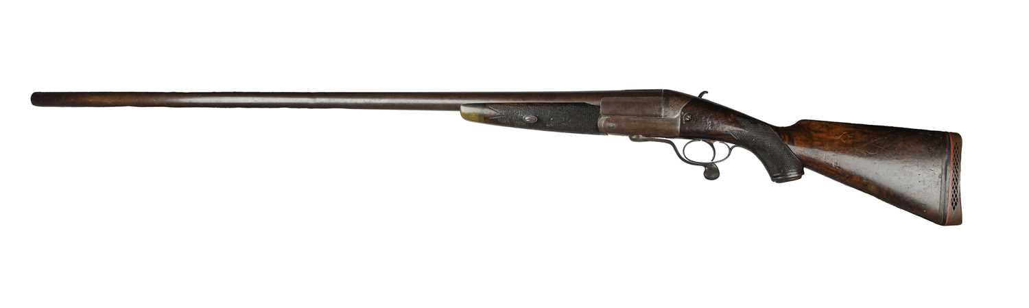 William Evans: a 6 bore single hammer gun, 'Damascus' barrel 45 in., inscribed at the breech "W. - Bild 2 aus 2